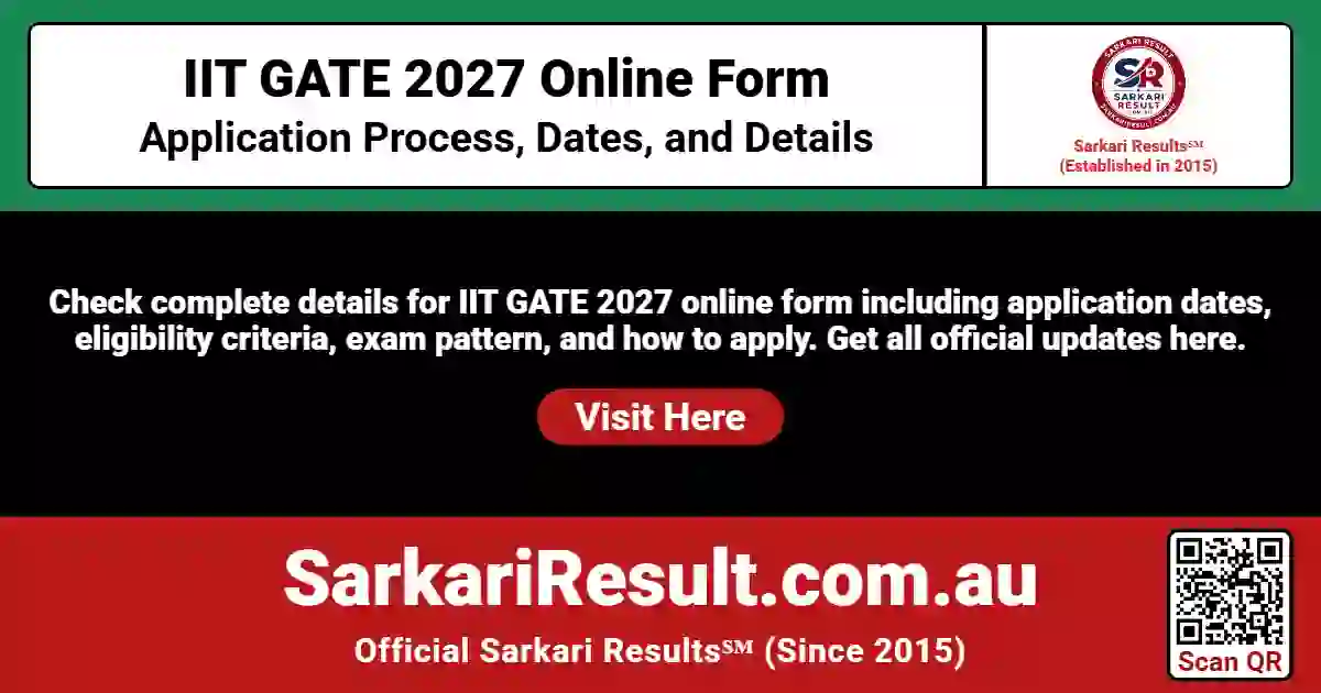 IIT GATE 2027 Online Form